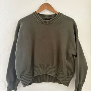 Quince Olive Green Crewneck Sweater